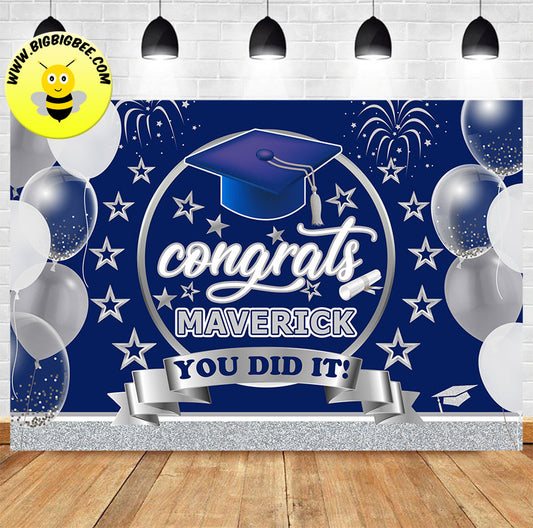 Custom Graduations Backdrop Banner