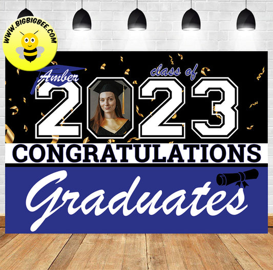 Custom Graduations Backdrop Banner. Worldwide Shipping.
