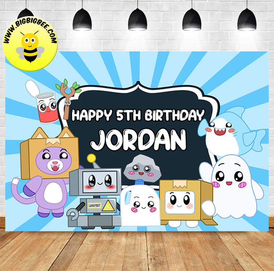 Custom Lankybox Game Theme Birthday Backdrop Banner Deliver to USA UK Australia Canada