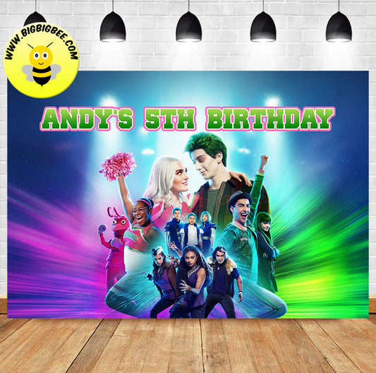 Custom Disney Zombies birthday banner. Shipping to US, UK, Canada and Australia