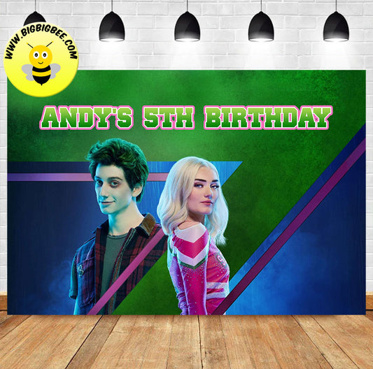 Custom Disney Zombies birthday banner. Shipping to US, UK, Canada and Australia
