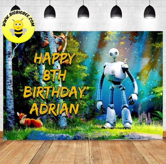 Custom Dog Man Movie Theme Birthday Backdrop Banner