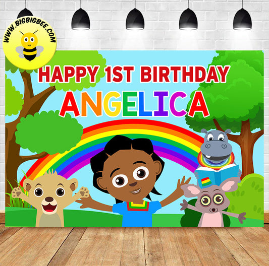 Custom Akili & Me Birthday Theme Backdrop Banner