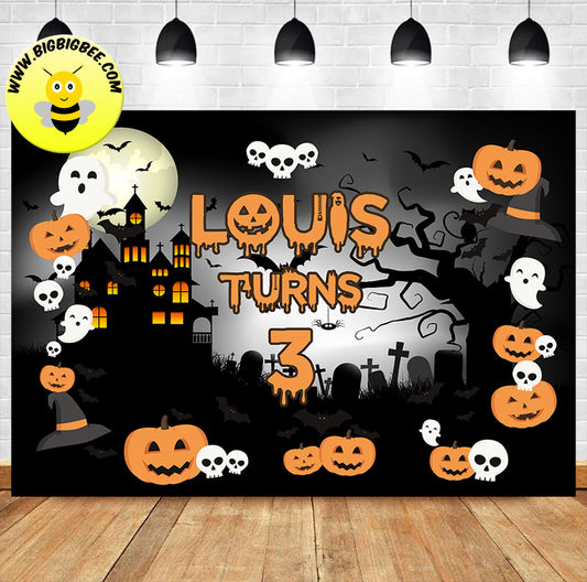 Happy Halloween Haunted House Birthday Theme