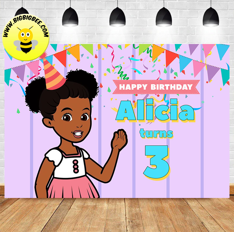 Custom Gracie's Corner Birthday Theme Backdrop – BigBigBee Party Sign