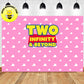 Custom Pink Toy Story Logo Two Infinity Beyond Theme Birthday Backdrop Banner