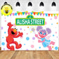 Custom Sesame Street Elmo Abby Cadabby Theme Birthday Backdrop Banner