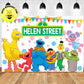 Custom Sesame Street Elmo Abby Cadabby Theme Birthday Backdrop Banner