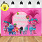 Custom Trolls World Tour Theme Birthday Banner Backdrop