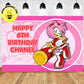 Custom Amy Rose Sonic the Hedgehog Theme Birthday Backdrop Banner