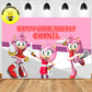 Custom Amy Rose Sonic the Hedgehog Theme Birthday Backdrop Banner