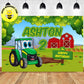 Custom John Deere Tractor Farm House Birthday Banner Backdrop. Shipping to US, UK, Australia and Canada.