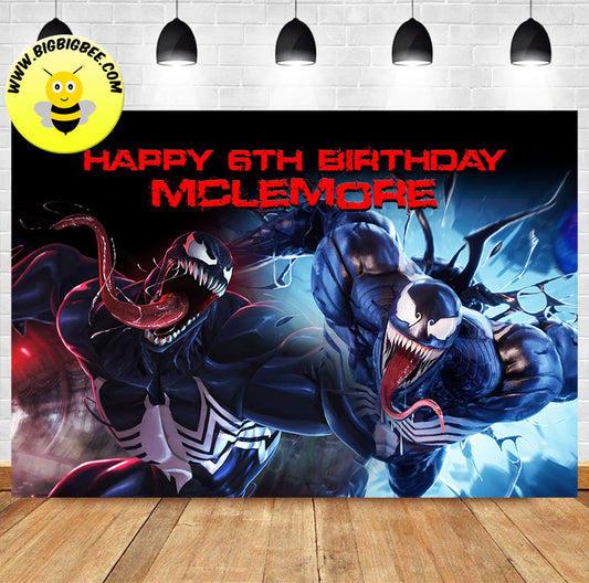 Venom Birthday Backdrop