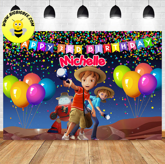 Custom Superbook Theme Birthday Backdrop Banner