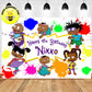 Custom African American Skin Rugrats Theme Birthday Backdrop Banner