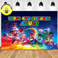 Custom Super Mario Bros Supermario & Friends Kart Theme Birthday Backdrop Banner