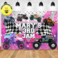 Custom Monster Jam Logo Truck Sparkle Smash  Grave Digger
 Logo Birthday Backdrop