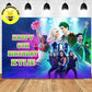 Custom Disney Zombies birthday banner. Shipping to US, UK, Canada and Australia