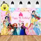 Custom Personalised Disney Princesses Castle Theme Birthday Backdrop Banner Deliver to USA UK Australia Canada