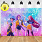 Custom KPop Demon Hunter Huntrix Sparkle Birthday Backdrop