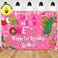 Custom Grinch She's a Mean One Birthday Theme Birthday Backdrop Banner