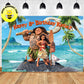Custom Disney Moana Maui Theme Birthday Backdrop