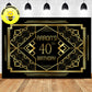 Custom Gatsby Gold Black Theme Birthday Backdrop Banner Deliver to USA UK Australia Canada