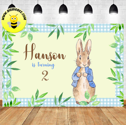 Custom Peter Rabbit Theme Birthday Banner