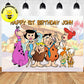 Custom The Flintstones Theme Birthday Backdrop Banner