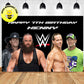 Custom WWE Superstars John Cena Undertaker Braun Strowman Birthday Banner Backdrop