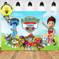 Custom Personalised Paw Patrol Theme Birthday Backdrop Banner