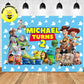 Custom Toy Story 4 Theme Woody Buzz Lightyear Birthday Backdrop Banner