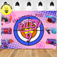 Custom Nerf Blaster Gun Shoot Target Pink Girl Theme Birthday Backdrop Banner