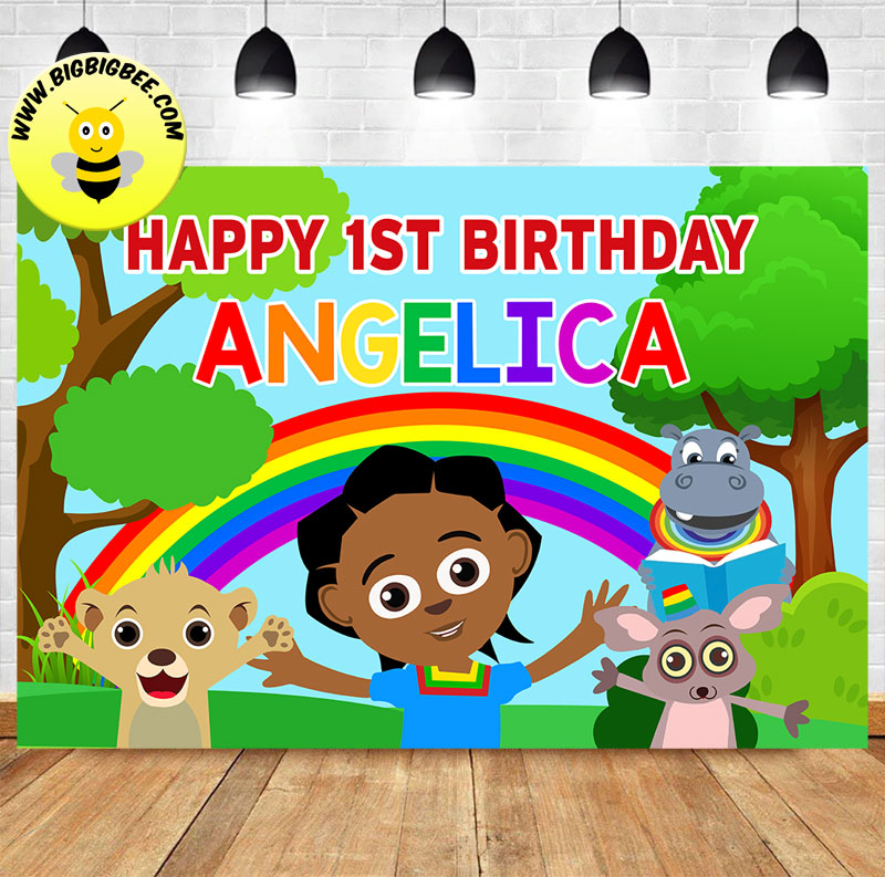 Custom Akili & Me Birthday Theme Backdrop Banner