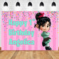 Custom Wreck-It Ralph Vanellope Pink Theme Birthday Backdrop Banner