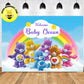 Custom Care Bears Rainbow Theme Welcome Baby Backdrop Banner
