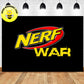 Custom Nerf War Black Logo Theme Birthday Backdrop
