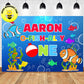 Custom O-Fish-Ally Fishing Underwater Theme ONE First Birthday Banner Backdrop