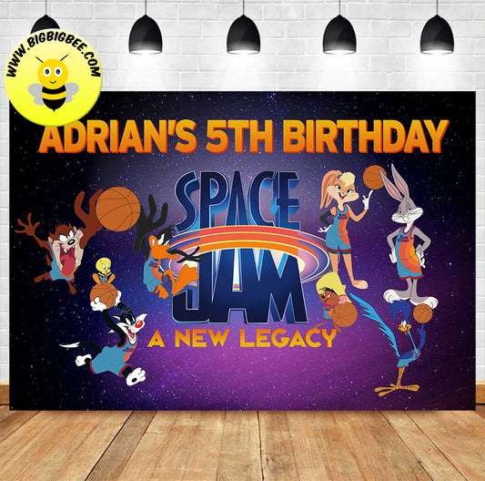 Custom Space Jam A New Legacy Characters Theme Birthday  Backdrop Banner
