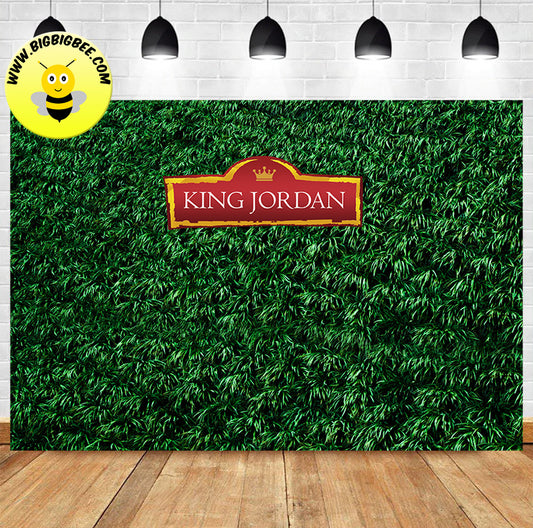 Custom Personalised Lion Guard Logo Grass Wall Theme Birthday Backdrop Banner Deliver to USA UK Australia Canada