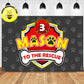 Custom Paw Patrol Marshall to the Rescue Logo Badge Theme Birthday Backdrop Banner