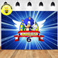 Custom Sonic the Hedgehog Simple Logo Badge Birthday Backdrop Banner Deliver to USA UK Australia Canada