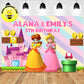 Custom Super Mario Game Supermario Princess Peach Daisy Theme Birthday Backdrop Banner
