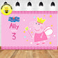 Custom Princsss Peppa Pig Magic Wand Pink Theme Birthday Backdrop Banner