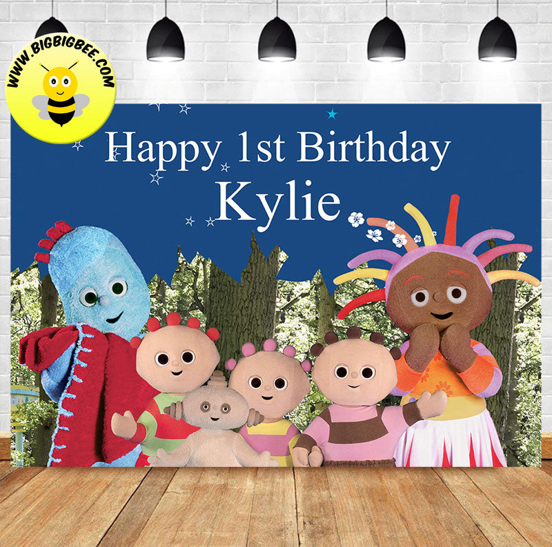 Custom In The Night Garden Birthday Backdrop Banner