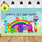 Custom BBC Numberblocks Baby Backdrop Birthday Banner
