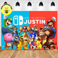 Custom Nintendo Switch Gaming Console Theme Birthday Backdrop Banner Deliver to USA UK Australia Canada