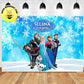 Custom Frozen Elsa Anna Theme Birthday Backdrop Banner Deliver to USA UK Australia Canada