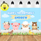 Custom Farm Animals Birthday Banner Backdrop. Shipping to US, UK, Australia and Canada.