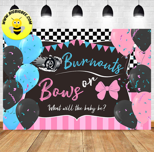 Custom Personalised  Baby Gender Reveal Banner Backdrop